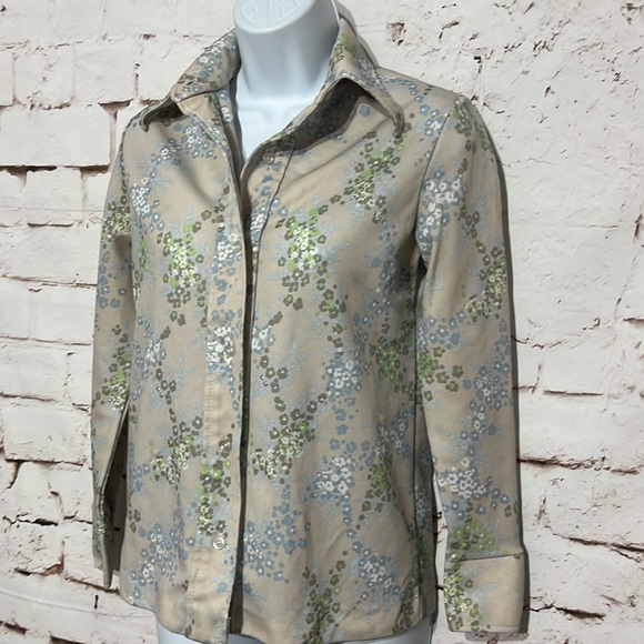 ✨VTG✨70s Polyester Disco Shirt, Size 8 - Picture 2 of 9